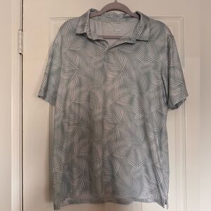 Men's Leaf Pattern golf polo size MEDIUM